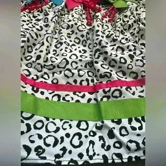 Girls Leopard Print Dress 4T  Colorfull Bows Good Lad Retail $35 - Picture 4 of 6